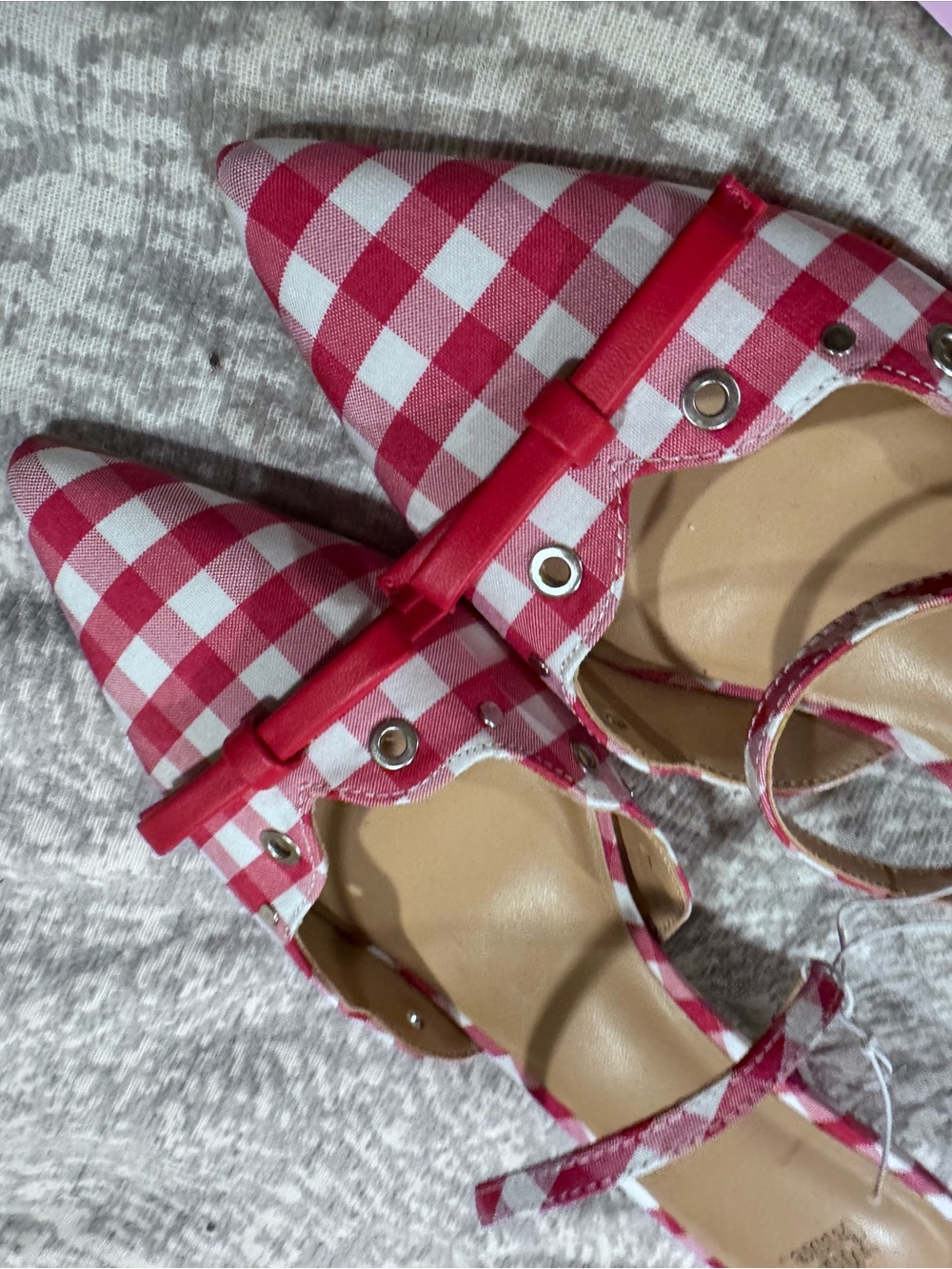 wild fable Red & White Gingham Bow Slingback Flats - Picture 9 of 9